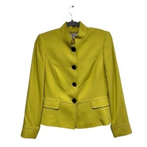 Tahari by Arthur S. Levine Blazer, Chartreuse Yellow, Size  6